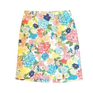 Talbots Multicolor Floral Butterfly Pattern Skirt Petite Women’s Size 2P
